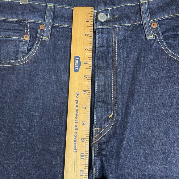 Levi's Strauss & Co. Dark Blue Denim Jeans Men’s Size 38X33 Straight Leg - Picture 5 of 13